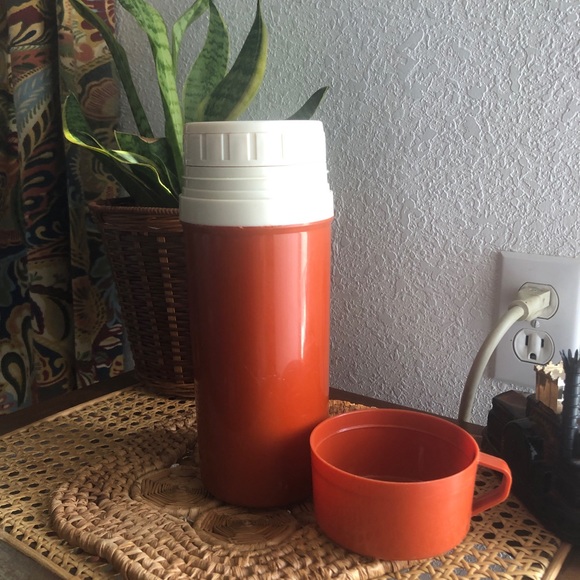 Aladdin Other - 70s Orange Aladdin Thermos Model No 840